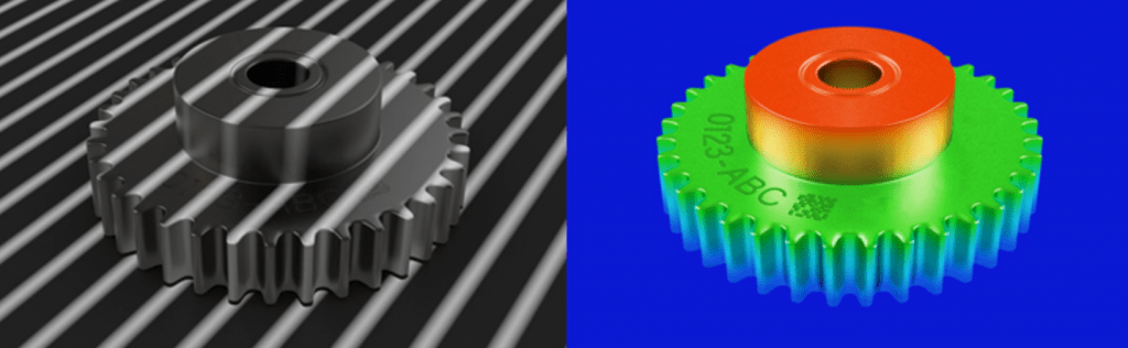 3d machine vision image of gear pre process