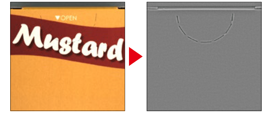vision system AI Package opening perforation presence inspection